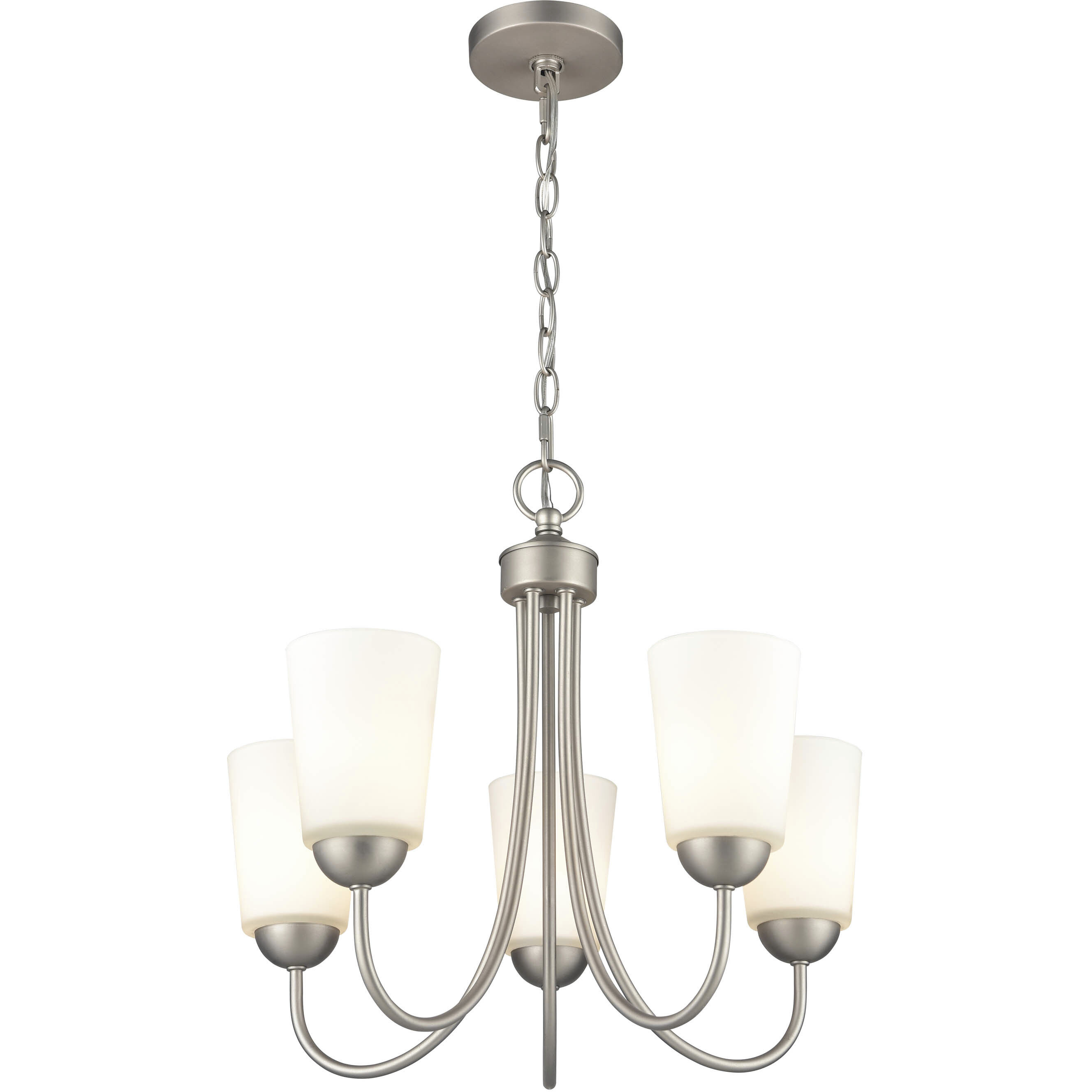 Ivey Lake 5 Light 20 inch Satin Nickel Chandelier Ceiling Light